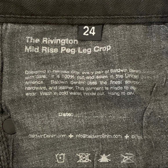 Baldwin The Rivington Mid Rise Peg Leg Crop - Picture 16 of 16